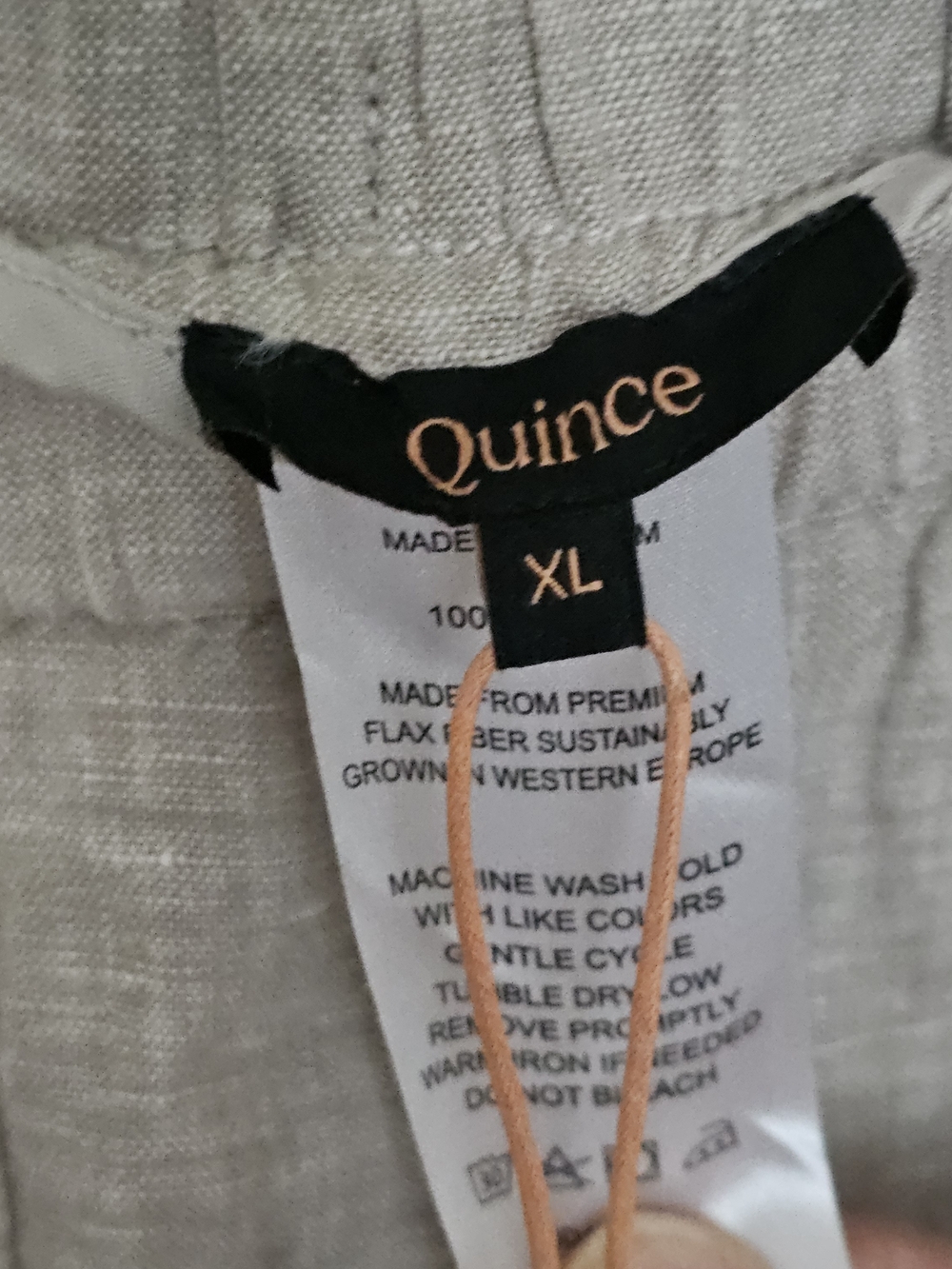 Quince Men's Light Beige Linen-Blend Chinos NWT - Picture 9 of 10